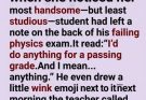 He offered “anything” for a passing grade—he didn’t expect hard work to be the price.