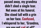 Grandma’s smile at the funeral hid a secret only love could explain.