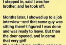 I once pretended to be a stranger’s brother to protect her… months later, I walked into a job interview and discovered fate had been quietly waiting for me