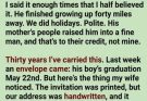 He abandoned his son 30 years ago, believing distance would solve everything. Then one handwritten note—just four words—gave him the chance to rewrite the ending. ❤️ Sometimes it’s never too late to become the parent you should have been.