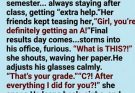 She wanted extra credit… but forgot to study for the test.