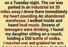 I tracked my daughter’s car expecting to catch a lie… I never imagined the man standing between us would be the father who abandoned me 20 years earlier. That night changed three generations forever.