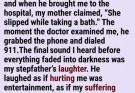 He laughed while I suffered—until one doctor believed my injuries, called 911, and ended the nightmare my family had spent years hiding.