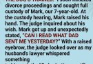 My husband tried to use our 7-year-old son against me in court—until my little boy stood up, read his father’s message aloud, and told the judge one sentence that changed everything.