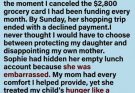 My daughter went hungry for five days while I paid her grandmother $2,800 every month for groceries. When Grandma said, “She can eat crackers,” I canceled the card. Then an old letter from my father revealed the truth about the “debt” I’d spent my whole life trying to repay.