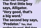 The teacher asked for things ending in “-tor” that eat things. Alligator. Predator. Then Little Johnny said “Elevator”—and his explanation had the entire classroom crying with laughter.