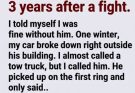 My brother and I hadn’t spoken in three years. Then my car broke down outside his building on a freezing winter night. I finally called him. He answered on the first ring and said only four words: “Where are you? Stay there.”