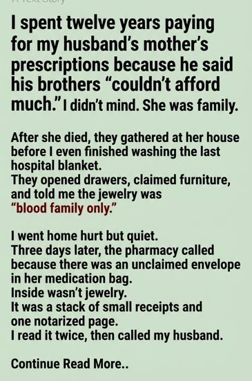 After My Mother-in-Law Died, Her Sons Left Me With Nothing but Pharmacy ...